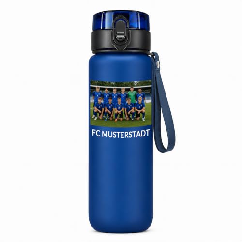 loongway Trinkflasche Personalisiert mit Foto Wasserflasche Sport