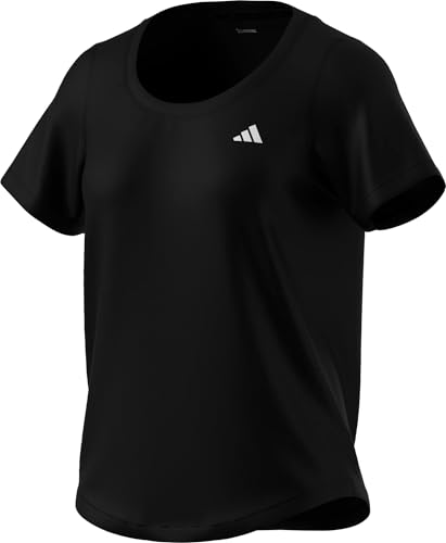 adidas Women's Workout Essentials Scoop Neck T-Shirt, Black, M