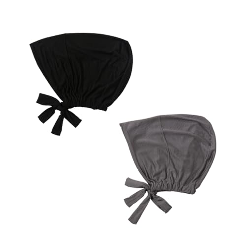 Image of Women Under Scarf Hat Hijab Cap Islamic Muslim Under Scarf Hijab Cap with Tie-Back Closure