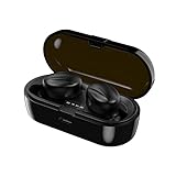 Auriculares Bluetooth 5.0 Auricular Estéreo Bluetooth Inalámbrico 5.0 Sport Auricular Botón Inalámbrico XG13 Auricular Auricular Bluetooth (Black, One Size)