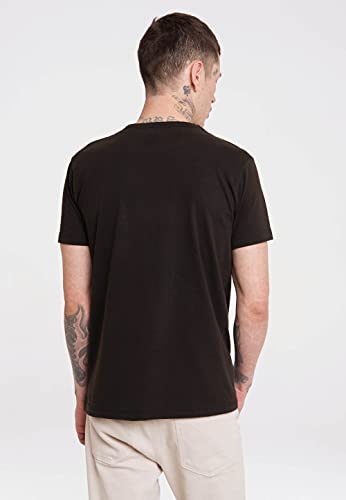 Logoshirt® The Beatles I Union Jack I T-Shirt imprimé I Femme & Homme I Col Rond I Manches Courtes I Marron Noir I Design Original sous Licence I Taille XS - Les Beatles, Paul McCartney, John Lennon, RIngo Starr, George Harrison Logoshirt® The Beatles I Union Jack I T-Shirt imprimé I Femme & Homme I Col Rond I Manches Courtes I Marron Noir I Design Original sous Licence I Taille XS – Image 5
