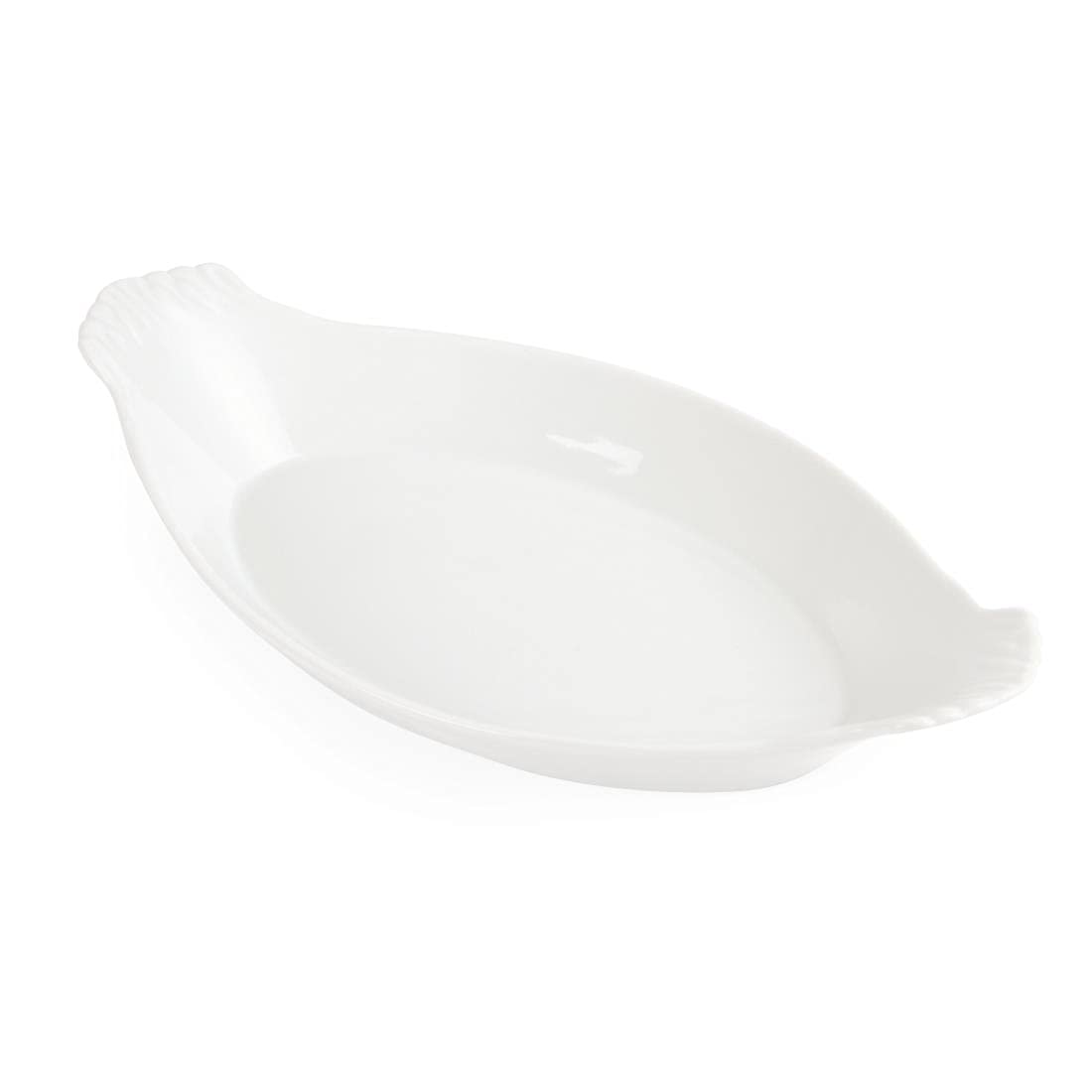 Olympia Whiteware - Platos ovalados para servir (6 unidades, 320 x 177 mm)