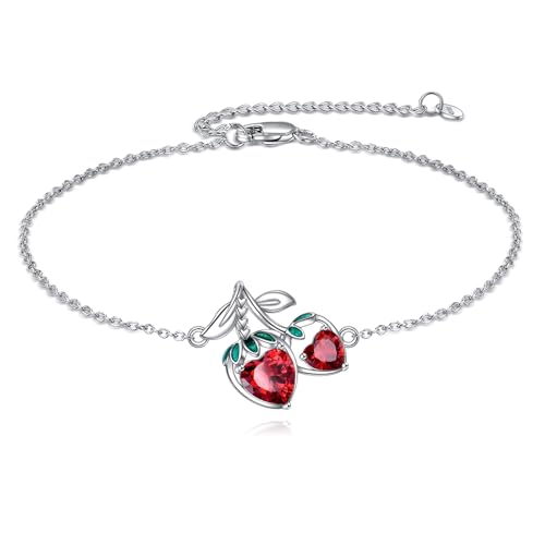 Bracelet fraise argent 925 le cadeau idéal pour femme et fille