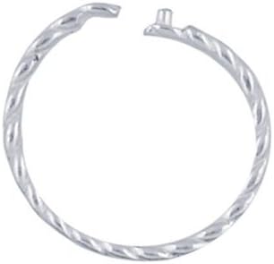 Sterling Silver 9.8mm Twist-Wire Locking Jump Ring