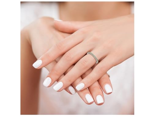 1.00 Carat (ctw) Peridot Eternity Band Ring in Sterling Silver2