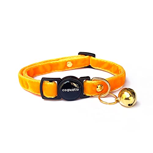 Image of Safety Quick Release Cat Collars,Double Velvet with Bell Available in a Range Colors ,Perfect for Your Kitty, Adjustable 20-30 cm