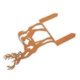 Kichvoe Picchetto da Giardino Alce in Metallo, Decorazione Natalizia