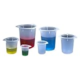 Globe Scientific 3645 Polypropylene Tri-Corner Beaker, Graduated, 1000ml Capacity (Case of 100)