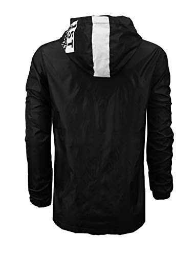 Image of Screenshotbrand Lightweight Hooded Water Resistant Windbreaker - Zip-up Fashion Map Print Rain Jacket