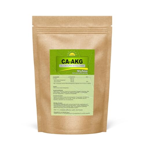 Ca-AKG (Calcium-Alpha-Ketoglutarat) hochrein vegan 150 g im Beutel Premiumqualität ohne Zusatzstoffe Bonemis