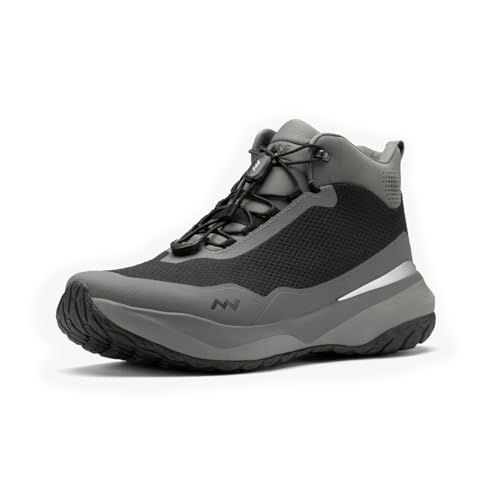 MUDDY VIBE Zn-30 Women’s Lightweight Waterproof Hiking Boots – Comfortable Outdoor Trekking Shoes,Mid Walking Boots for Women Cliff Grey,8