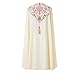 Catholic Clergy Chasuble with Tassel Pendant, Unisex Church Priest Vestments Celebrant Cope Mass Robe, 4 Colors (White, Large)