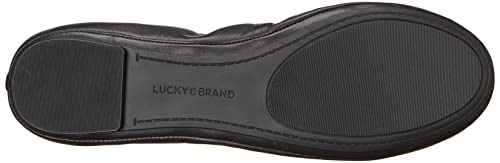 Lucky Brand Women's Emmie Ballet Flat, Black/Leather, 9 M Us #TOP3