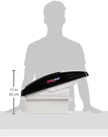 Maxxair Vent Corp 00-06401K Maxxfan DLX Vent 12V Smoke, White