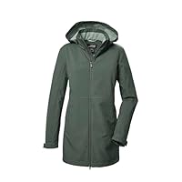 killtec dames Softshell parka/softshell jas met afritsbare capuchon KOW 95 WMN SFTSHLL PRK, graumelange, 42, 41803-000