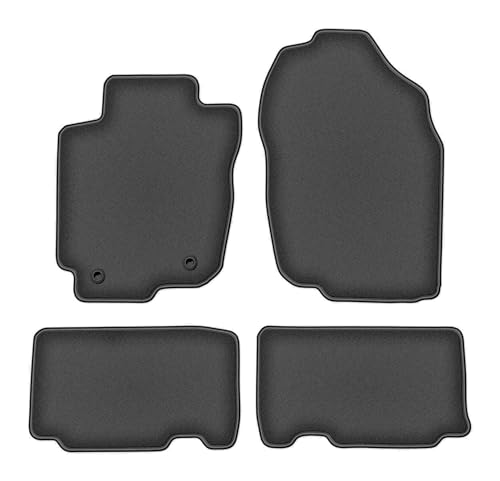 Tapis de voiture RAV4 IV Hybrid en velours premium Durban gris graphite