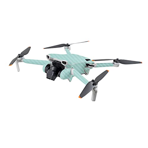 Image of MightySkins Carbon Fiber Skin Compatible with DJI Mini 3 - Solid Seafoam | Protective, Durable Textured Carbon Fiber Finish | Easy to Apply | Made in The USA