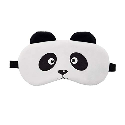 Image of Jenna Fabric Cute Sleeping Eye Shade Mask Cover For Insomnia, Meditation, Puffy Eyes And Dark Circles Velvet Panda White