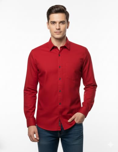 Image of Arvest Men?s Cotton Regular Fit Full Sleeve Shirt Combo Soft Breathable Fabric with Button-Down Collar and Chest Pocket Suitable for Office and Outfits