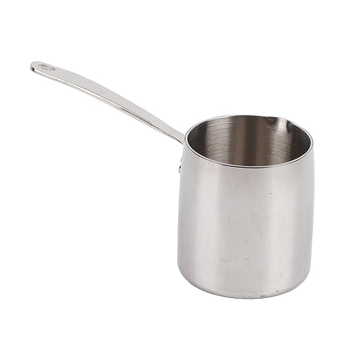 Stainless Steel Butter Warmer Pot Efficient Heat Conduction for Quick Cooking Small Saucepan Induction Gas Electric Hobs (700ML)