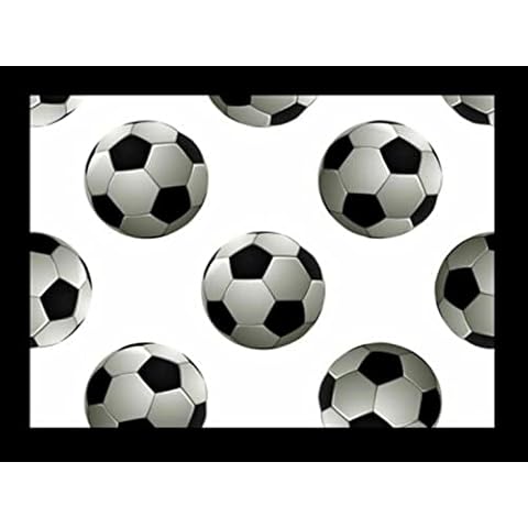 PREMZO Lap Tray Football Soccer with Soft Cushion Bean Bag Padded laptray Home Laptop Diner Drinks Food Breakfast Football Soccer Lover Cover