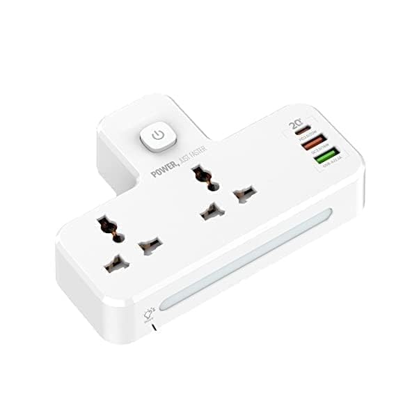 Drumstone 𝟭𝟓-𝐘𝐞𝐚𝐫 𝐖𝐚𝐫𝐫𝐚𝐧𝐭𝐲 - Universal 2500W Extension Power Strip with USB Ports Touch Night Lamp 20W Type-C USB, Fast 2 USB Port Charger Adapter | Great Gift for Home Offices-picture-13