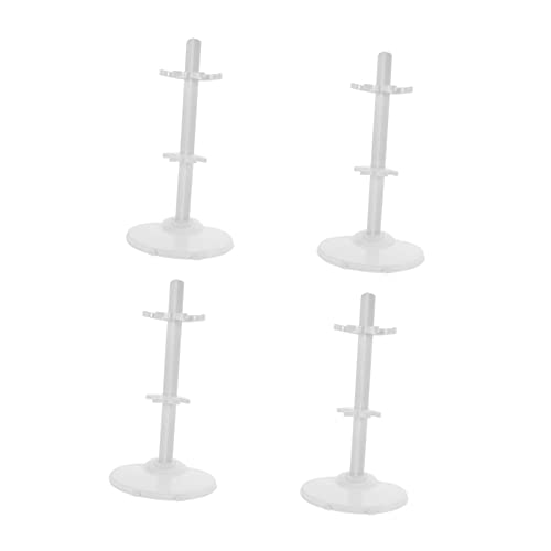 HOOTNEE Professional Doll Holding Rack 4 Sets of Plastic Doll Stands Safe and Girls