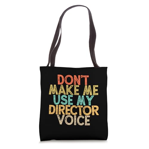 Bolso tote vintage divertido 'No me obligues a usar mi voz de directora' miniatura 1