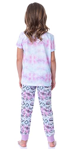 Friends TV Show Logo Girls' I'd Rather Be Watching Sleep Jogger Pajama Set4