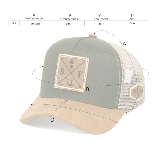 Boné Trucker Agro Country Original Aba Curvada De Camurça
