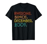 awesome since december 2009 men women birthday 2009 vintage maglietta