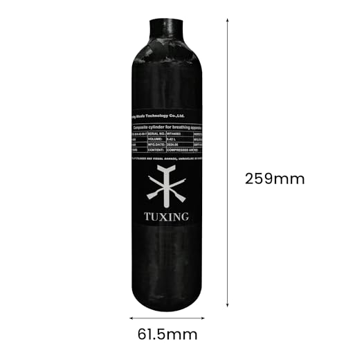 TUXING Carbon Fiber HPA Paintball Tank Air System,0.42L,4500psi Carbon Fiber Air Tank for PCP Paintball Scuba SCBA - Image 7