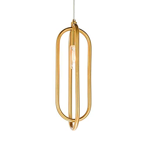 Lustre post-moderne E27 en métal doré suspension chic en forme de U - 2