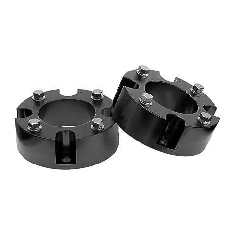 PROEZE 3" Front Leveling Lift Kits for 2007-2021 Tundra 2WD 4WD 2007-2021 Sequoia 2WD/4WD, T6 Billet Aluminum Strut Spacers Lift Kit Black Cover