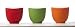 iSi Basics Flexible Silicone Prep Bowls, Set of 3, Red, Orange, Wasabi