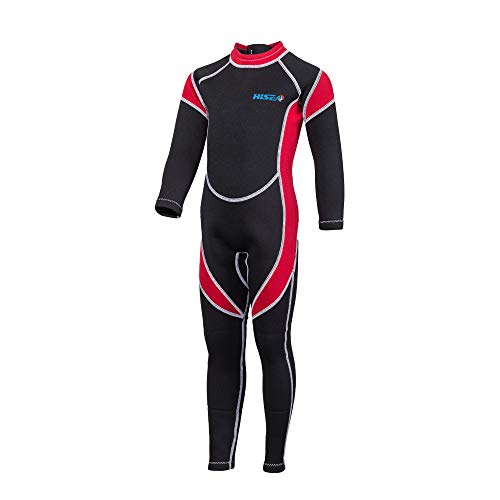 Kids Wetsuit For Boys Girls Toddlers By Scubadonkey | Wetsuit For Kids In 2.5Mm Neoprene Upf 50+ | Meets Cpsc Safety Requirements (Red,6) #TOP2
