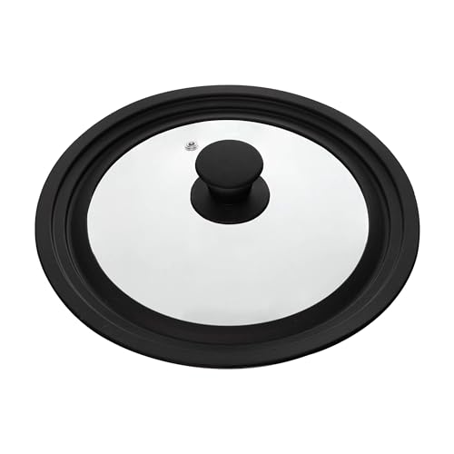 LYOR - Tampa Universal para Panela com 22 A 26cm Preta Vidro