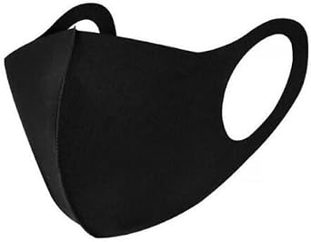 6 Pack Triple‑Layer Cotton Face Masks, Reusable & Washable Black Unisex Face Coverings with Nano‑Mesh Water‑Repellent Layer – Fashion Masks for Dust, Pollution & Droplets (Pack of 6)