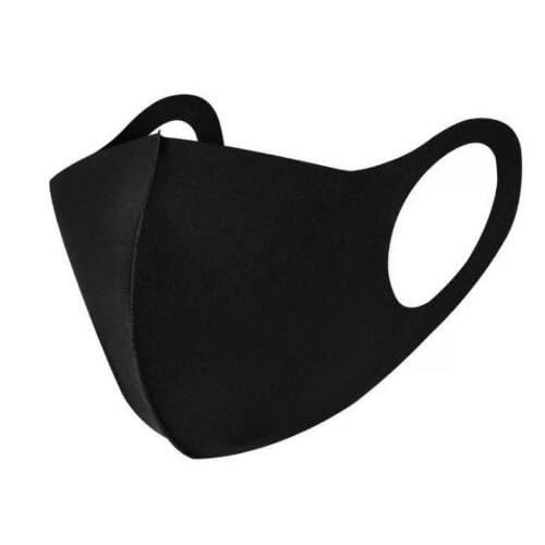 Image of EuroMarksGlobal 3 Pack Triple‑Layer Cotton Face Masks, Reusable & Washable Black Unisex Face Coverings with Nano‑Mesh Water‑Repellent Layer – Fashion Masks for Dust, Pollution & Droplets (Pack of 3)