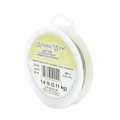 Artistic Wire, 22 Gauge Stainless Steel Craft Wire, 144 ft