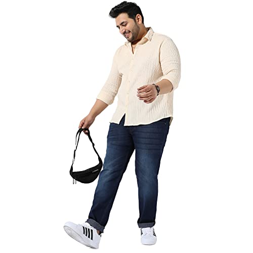 Image of Instafab Plus Men's Button Up Regular Fit Shirt for Casual Wear Modern Clothing Shirt Crafted with Regular Sleeve, Comfort Fit & High-Performance for Everyday Wear
