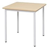 【事業所様お届け 限定商品】Radiiシリーズ RFシンプル ミーティング テーブル W700×D700 ナチュラル RFSPT-7070NA