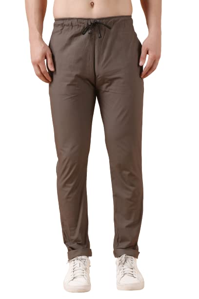 Men's Regular Fit Cargos,Men's Earthy Brown Cotton Cargo.-image-42