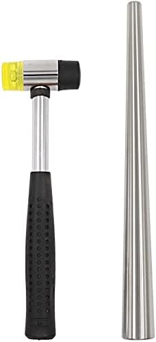 Jewelry Rubber Hammer With Stainless Steel Ring Mandrel Sizer Set Double Face Hammer Jewelers Making Tool
