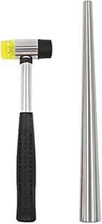 Jewelry Rubber Hammer With Stainless Steel Ring Mandrel Sizer Set Double Face Hammer Jewelers Making Tool