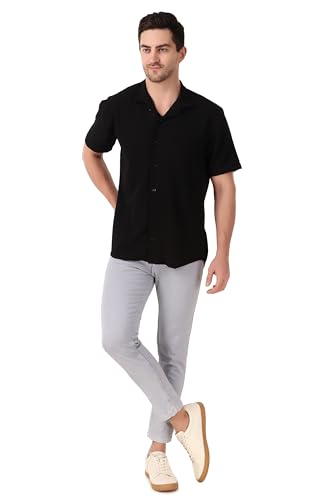 Image of Patrinus Pure Linen Mandarin Collar Full Sleeve Shirt