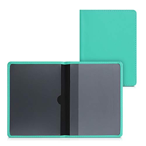 kwmobile Funda para permiso de circulación coche de cuero sintético - Para documentos de 10.5 x 14.8 CM doblados - menta