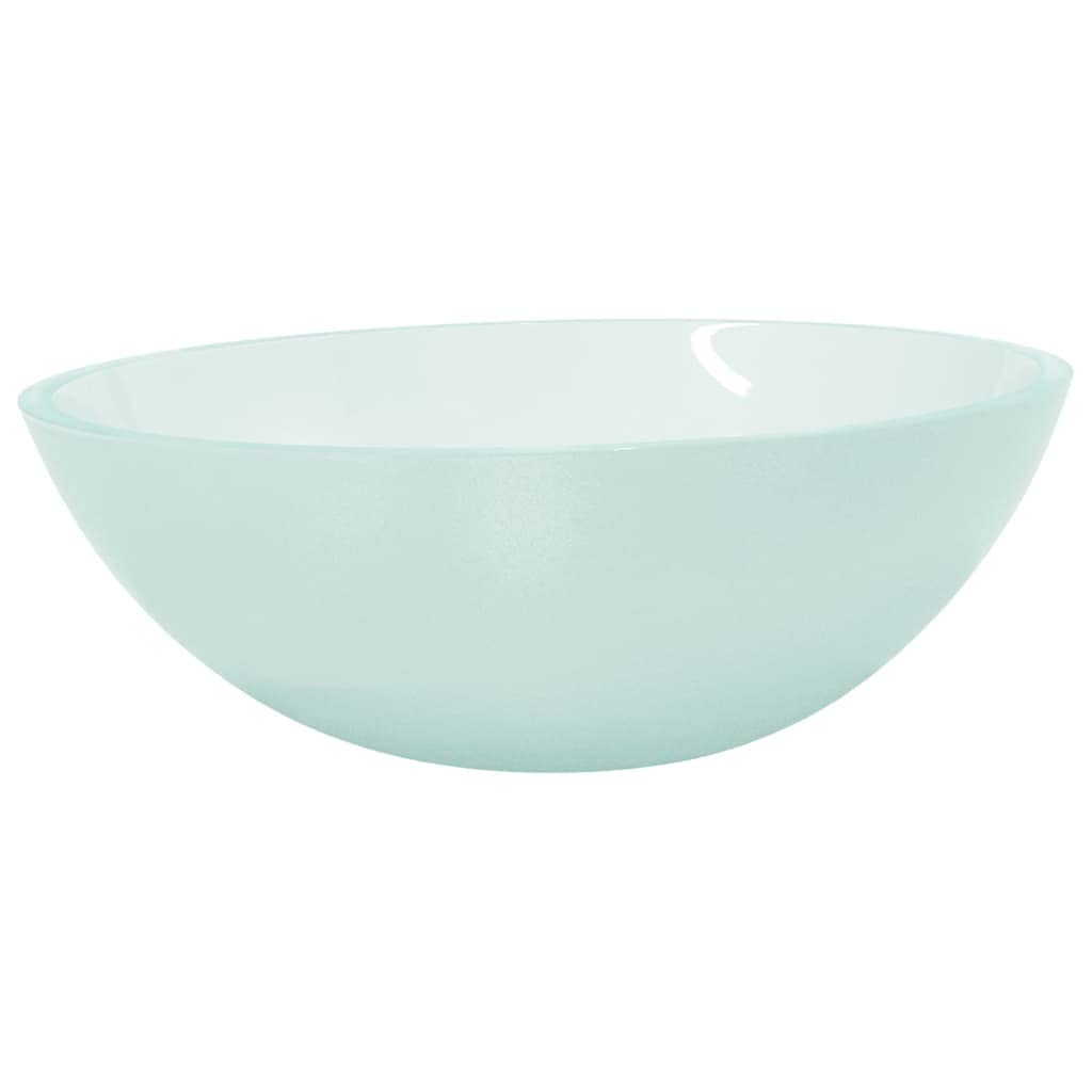 INLIFE Lavabo de cristal 50 x 37 x 14 cm, mate, 6,74 kg, 345243