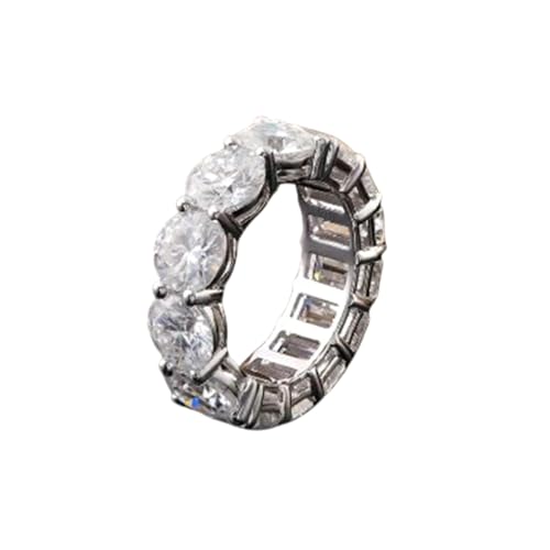 Bague moissanite en argent 925 massif alliance éclatante de prestige pour femme