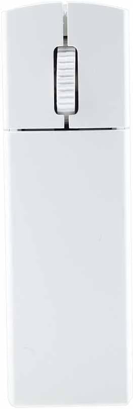 Wireless Mini Rechargeable Travel Mouse, 2.4G Ultra Slim Portable Computer Mouse with Receiver Storage for Laptop/PC/Mac - White